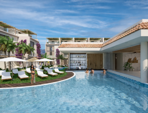 PRABANGUS apartamentai prie jūros MALIBU komplekse, Esentepe, Šiaurės Kipras