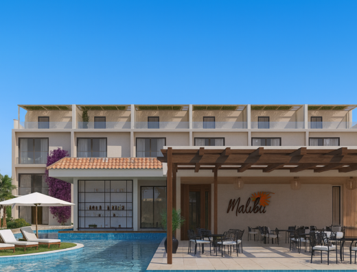 PRABANGUS apartamentai prie jūros MALIBU komplekse, Esentepe, Šiaurės Kipras