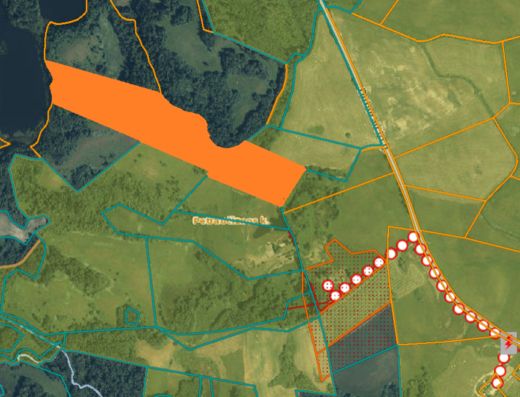 PARDUODAMAS 8,04 ha SKLYPAS SU 120 m DUBURIO EŽERO PAKRANTE